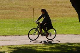 Student Riding Bicycle